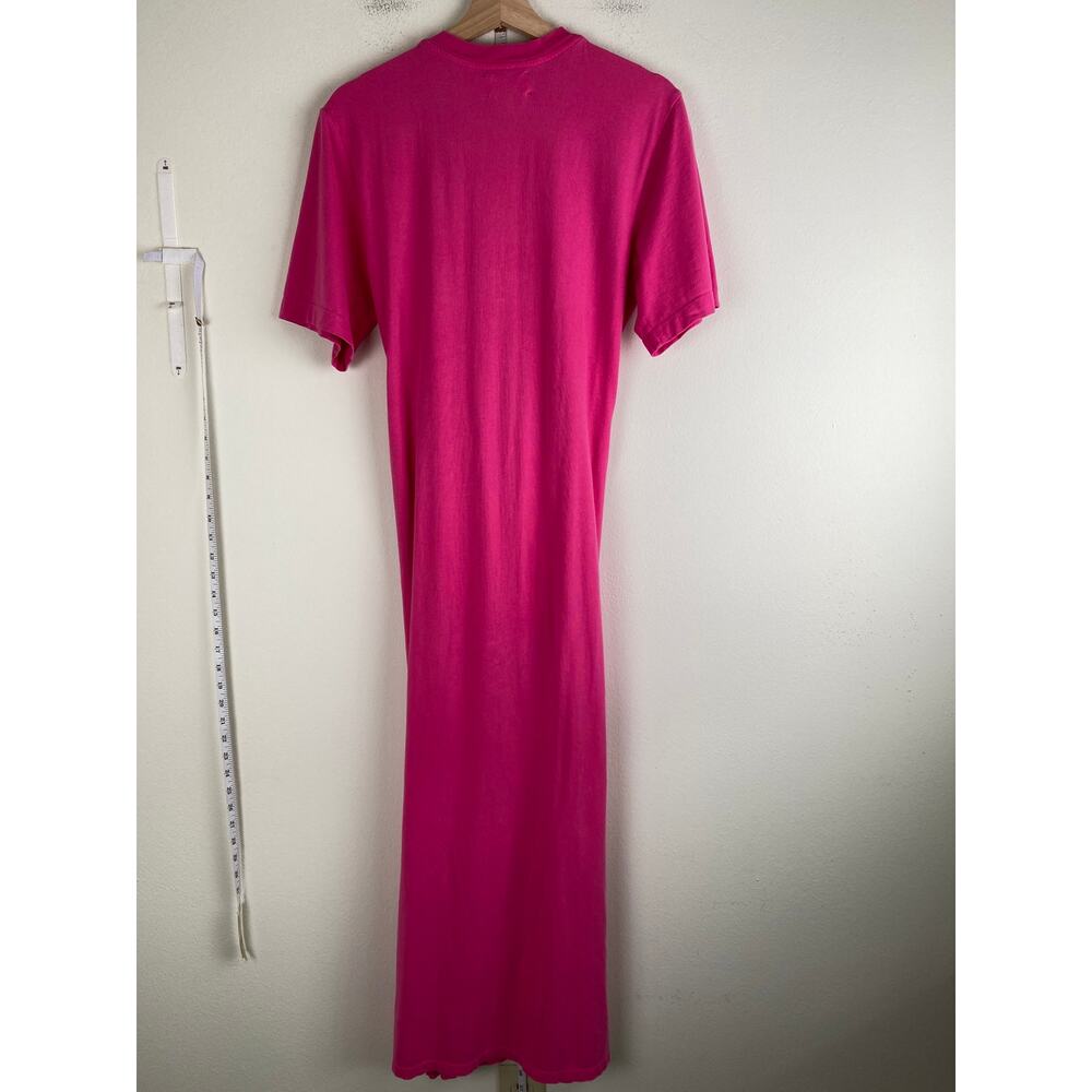 Xirena Tianna Maxi Dress Pink Cotton Slit Tie Front Size S - Picture 9 of 14